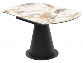 Стол TERAMO 135 GLOSS GRAND JADE SOLID CERAMIC, керамика, поворотн.механизм / Черный каркас, ®DISAUR в Тобольске - tobolsk.mebel24.online | фото 11