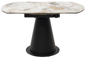 Стол TERAMO 135 GLOSS GRAND JADE SOLID CERAMIC, керамика, поворотн.механизм / Черный каркас, ®DISAUR в Тобольске - tobolsk.mebel24.online | фото 16