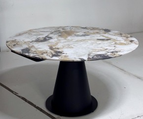 Стол TERAMO 135 GLOSS GRAND JADE SOLID CERAMIC, керамика, поворотн.механизм / Черный каркас, ®DISAUR в Тобольске - tobolsk.mebel24.online | фото 5