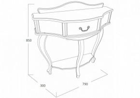 Стол туалетный Джульетта в Тобольске - tobolsk.mebel24.online | фото 2