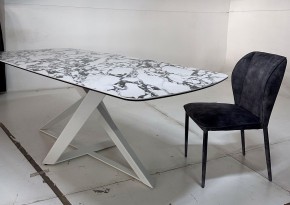 Стол VICENZA 220 BULGARI WHITE, керамика / белый, ®DISAUR в Тобольске - tobolsk.mebel24.online | фото 4