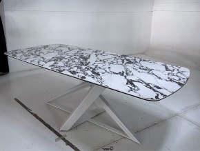Стол VICENZA 220 BULGARI WHITE, керамика / белый, ®DISAUR в Тобольске - tobolsk.mebel24.online | фото 7