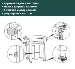 Столик для барбекю 105л (Unity 105L) коричневый в Тобольске - tobolsk.mebel24.online | фото 5