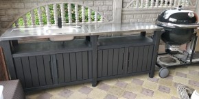 Столик для барбекю 415 Л (Unity Chef 415 L) графит в Тобольске - tobolsk.mebel24.online | фото 1