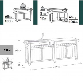 Столик для барбекю 415 Л (Unity Chef 415 L) графит в Тобольске - tobolsk.mebel24.online | фото 2
