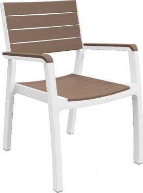 Стул c подлокотниками Гармония (Harmony armchair) белый-капучино в Тобольске - tobolsk.mebel24.online | фото 2