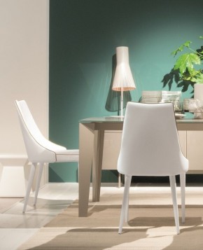 Стул CLARA 40.11 (TR505 white with sand cordonet, экокожа) в Тобольске - tobolsk.mebel24.online | фото 1