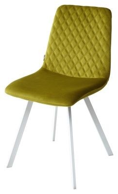 Стул DAIQUIRI BLUVEL-75 OLIVA / белый каркас, велюр М-City в Тобольске - tobolsk.mebel24.online | фото 1