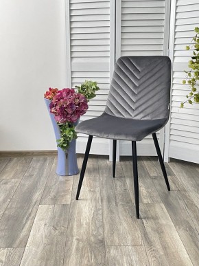 Стул DUKE BLUVEL-14 GREY, велюр / черный каркас М-City в Тобольске - tobolsk.mebel24.online | фото 4