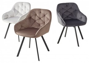 Стул GALE 360 град. поворот. BLUVEL-03 LIGHT GREY, велюр/ черный каркас, М-City в Тобольске - tobolsk.mebel24.online | фото 2