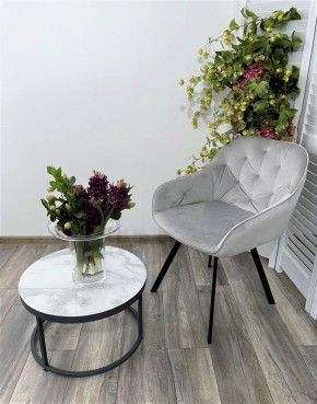 Стул GALE 360 град. поворот. BLUVEL-03 LIGHT GREY, велюр/ черный каркас, М-City в Тобольске - tobolsk.mebel24.online | фото 6
