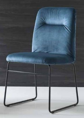 Стул GRETA CB/1904 MET.P15 MATT BLACK/ VENICE S0J OCEAN BLUE в Тобольске - tobolsk.mebel24.online | фото