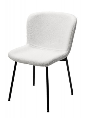 Стул RIYA UF992-01 Белый, teddy / черный каркас М-City в Тобольске - tobolsk.mebel24.online | фото 1