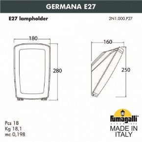 Светильник на штанге Fumagalli Germana 2N1.000.000.AYF1R в Тобольске - tobolsk.mebel24.online | фото 3