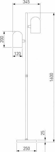 Торшер Eurosvet Bambola 01164/2 латунь в Тобольске - tobolsk.mebel24.online | фото 2