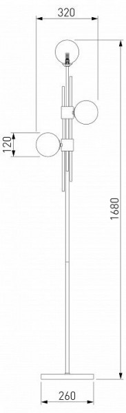 Торшер Eurosvet Volver 01383/3 латунь в Тобольске - tobolsk.mebel24.online | фото 2