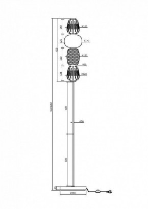 Торшер Maytoni Pattern MOD267FL-L32CH3K в Тобольске - tobolsk.mebel24.online | фото 2