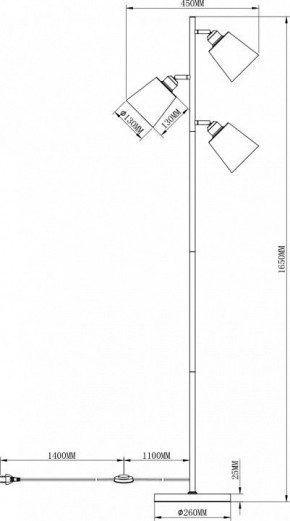 Торшер Moderli Floor V3050-3F в Тобольске - tobolsk.mebel24.online | фото