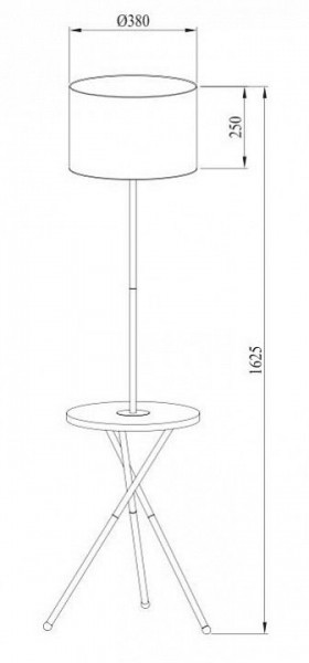 Торшер с полкой Arte Lamp Combo A2070PN-1BK в Тобольске - tobolsk.mebel24.online | фото 2