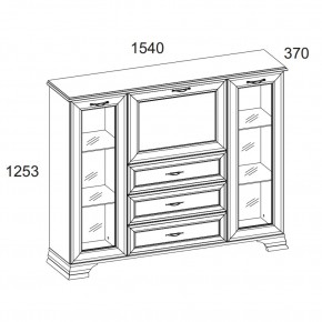 Тумба 2V1D3S, TIFFANY, цвет вудлайн кремовый в Тобольске - tobolsk.mebel24.online | фото 2