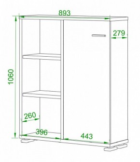 Тумба комбинированная Домино ПУ-50-2 в Тобольске - tobolsk.mebel24.online | фото 2