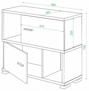 Тумба комбинированная Домино СБ-30/2 в Тобольске - tobolsk.mebel24.online | фото 2
