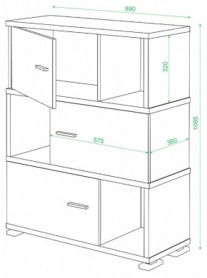 Тумба комбинированная Домино СБ-30/3 в Тобольске - tobolsk.mebel24.online | фото 2