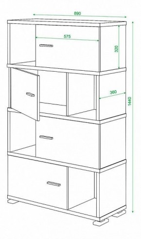 Тумба комбинированная Домино СБ-30/4 в Тобольске - tobolsk.mebel24.online | фото 3