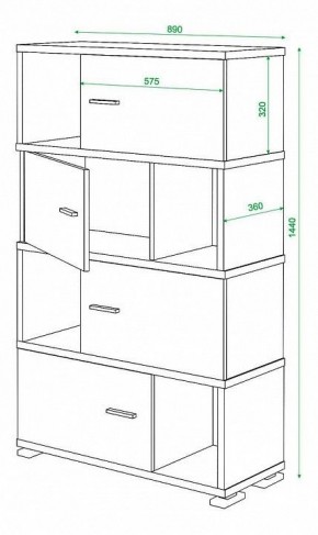 Тумба комбинированная Домино СБ-30/4 в Тобольске - tobolsk.mebel24.online | фото 2