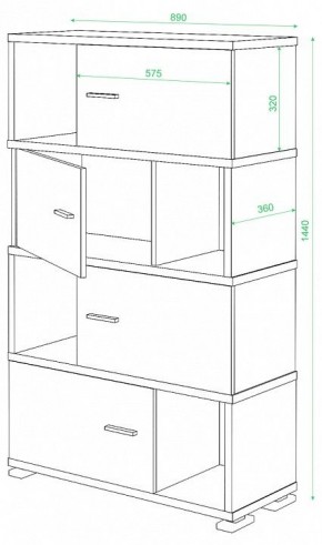 Тумба комбинированная Домино СБ-30/4 в Тобольске - tobolsk.mebel24.online | фото 3