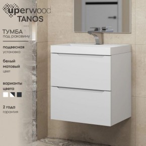 Тумба под раковину Uperwood Tanos 60 см, подвесная, белая матовая в Тобольске - tobolsk.mebel24.online | фото 5