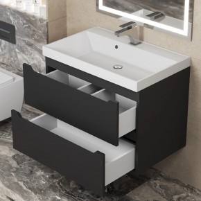 Тумба под раковину Uperwood Tanos 70 см, подвесная, черная матовая в Тобольске - tobolsk.mebel24.online | фото 2