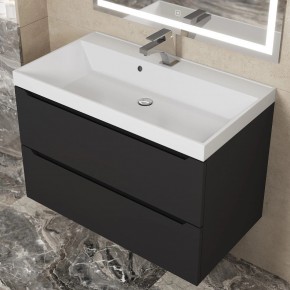 Тумба под раковину Uperwood Tanos 80 см, подвесная, черная матовая в Тобольске - tobolsk.mebel24.online | фото 11