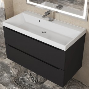 Тумба под раковину Uperwood Tanos 90 см, подвесная, черная матовая в Тобольске - tobolsk.mebel24.online | фото 11