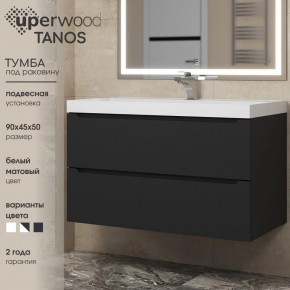 Тумба под раковину Uperwood Tanos 90 см, подвесная, черная матовая в Тобольске - tobolsk.mebel24.online | фото 3