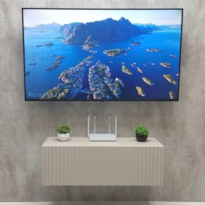 Тумба подвесная под ТВ LINES MTV3-MA 900 Бежевый (Леда-М 10.1.5) в Тобольске - tobolsk.mebel24.online | фото 3