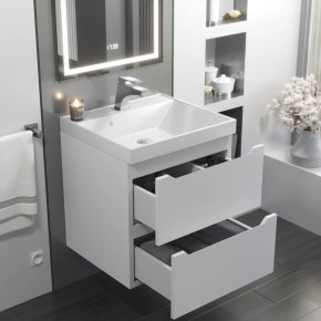 Тумба с раковиной Uperwood Tanos 50 см, подвесная, белая матовая в Тобольске - tobolsk.mebel24.online | фото 11