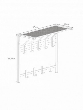 Вешалка-полка Торонто 22 в Тобольске - tobolsk.mebel24.online | фото 2
