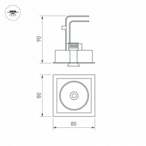 Встраиваемый светильник Arlight CL-SIMPLE-S80x80-9W Day4000 (BK, 45 deg) 026875 в Тобольске - tobolsk.mebel24.online | фото 9