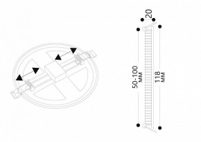 Встраиваемый светильник Arte Lamp Mesura A7972PL-1WH в Тобольске - tobolsk.mebel24.online | фото 5